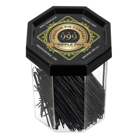 999 2'' RIPPLE PINS 250PCS BLACK
